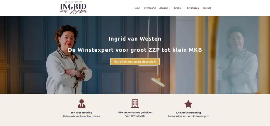 Homepage van ingridvanwesten.nl