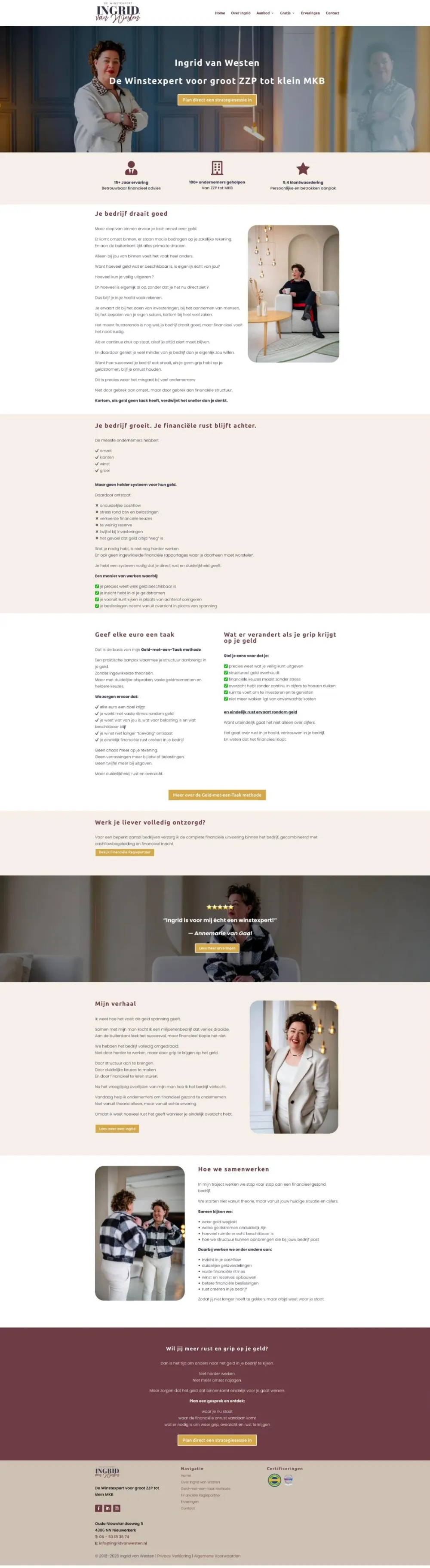 Nieuwe website van Ingrid van Westen