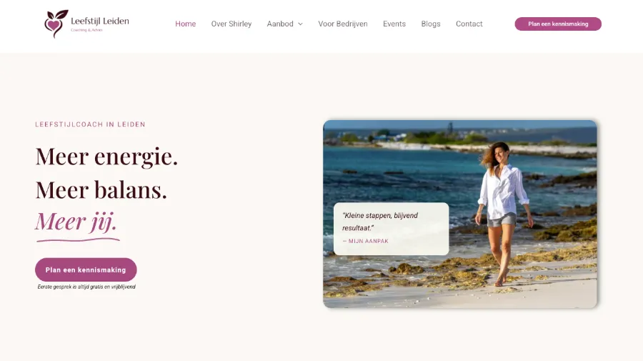 Homepage van leefstijlleiden.nl